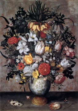 Klassik Blumen Werke - Bosschaert Ambrosius Blumen in einem chinesischen Vase